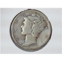 1937 Mercury Dime