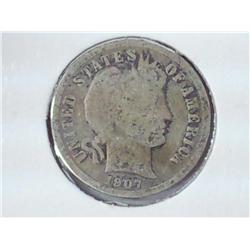 1907 Barber Dime