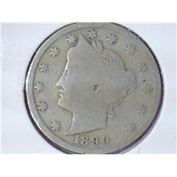 1890 Liberty "V" Nickel