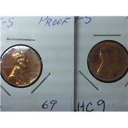 1968-S And 1969-S Proof Lincoln Cents