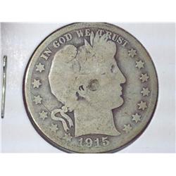 1915-D Barber Half Dollar