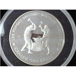 1988 Canada Iron Works Dollar (Proof) .3750 ASW
