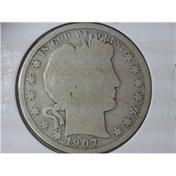 1907-O Barber Half Dollar