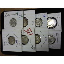 8-Assorted Silver Roosevelt Dimes