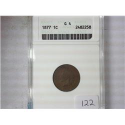 1877 Indian Head ANACS G4 (Key Date)
