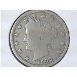 1908 Liberty "V" Nickel (VG++)