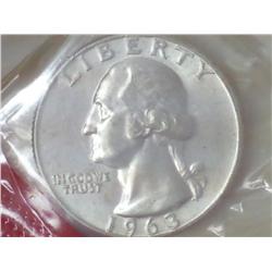 1963 Washington Silver Quarter (BU)