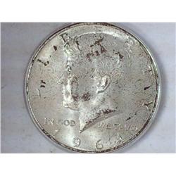 Key Chain With Silver 1964 Kennedy Half Dollar