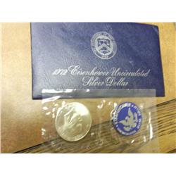 1972 Ike Silver Dollar (UNC) Blue Pack