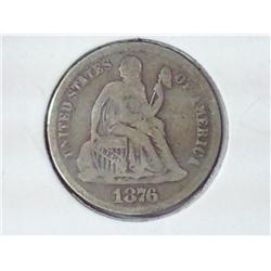 1876 Seated Liberty Dime