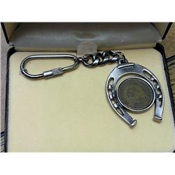Horse Shoe Key Chain With 1901 Indain Head Cent