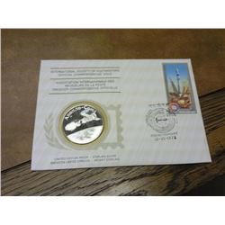 Soyuz And Apollo Launch FDC W/.925 Medal