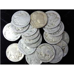 20 Undated Buffalo Nickels