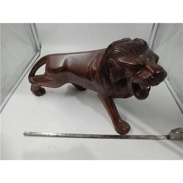 Wood Carved Lion