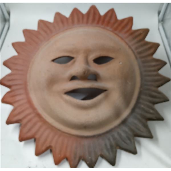 Large Terracotta Sun Face