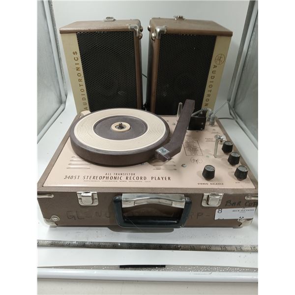 Audiotronics 340St Stereophonic Record Player (All Transistor)