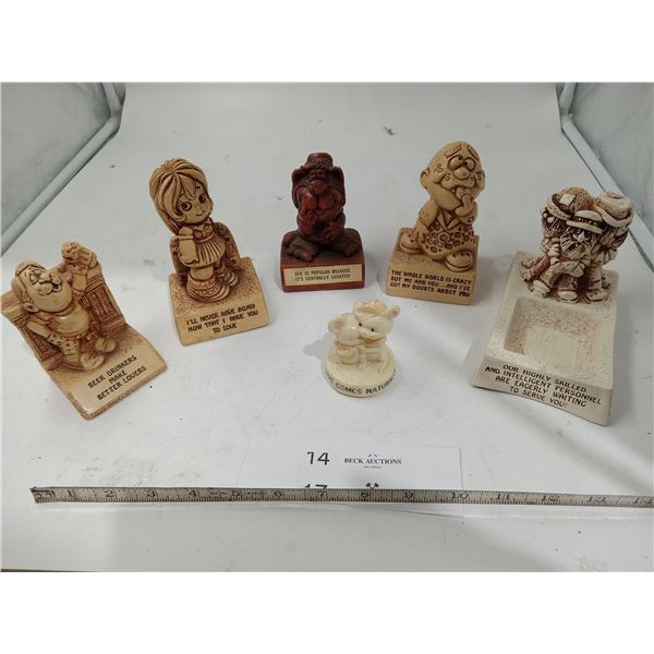 Decorative Collectives 'Whatchamacallits" Figurines w/Slogans