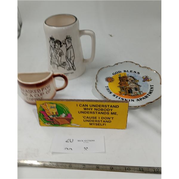 Collectible Novely Plates & Coffee Mugs