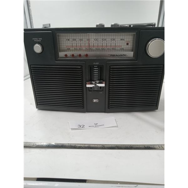 Realistic - Stereo Radio Tape Player - Concrete Mate 8 (#J350421)