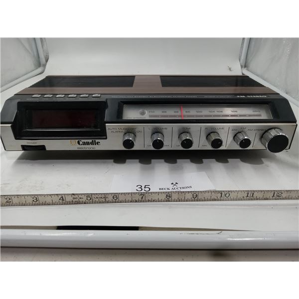 AM/FM Stereo Electronic Clock Radio - Candle Electronic (#K517537)