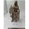 Image 1 : Ceramic Indigenous Statue - Man with Wolves