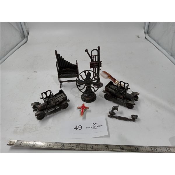 Collectible Metal Minatures - Fans/Trumpet/Organ et el.