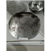 Image 1 : Metal Decorative Service Platter & Bowl