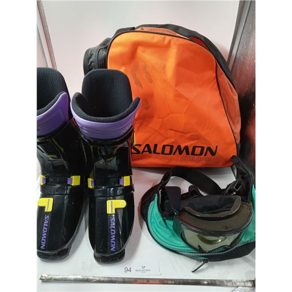 Saloman Skis, Ski Goggles/Fanny Pack, and Maintance products