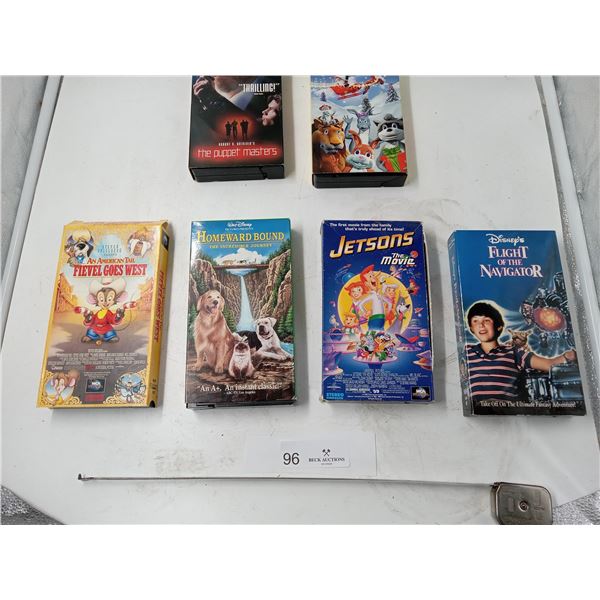 VHS Movies Family Assorted x5