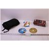 Image 1 : Portable DVD Player Bag + (2) VHS and (3) DVDs