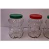 Image 2 : (4) Glass Peanut Butter Jars