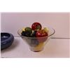 Image 3 : Centrepiece Bowl + Fruit Bowl w/ Plastic Fruit