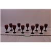 Image 1 : (10) Smoky Purple Dessert Wine Glasses