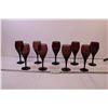 Image 1 : (9) Smoky Purple Red Wine Glasses