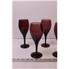 Image 2 : (9) Smoky Purple Red Wine Glasses