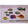 Image 1 : (8) Fish Wall Hangers + Fish Decoration
