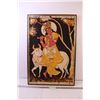 Image 1 : Framed Silk Scarf Artwork of Krishna