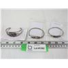 Image 1 : (3) Sterling Silver Bracelets