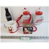 Image 1 : Coca-Cola Flashlight - Lunchbox Ornament - Coca-Cola Christmas Mug (2) Canteens