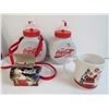 Image 2 : Coca-Cola Flashlight - Lunchbox Ornament - Coca-Cola Christmas Mug (2) Canteens