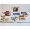 Image 1 : Calendar - (6) Books - Assorted Stickers - Vintage Postcards