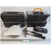 Image 1 : Easy Mover Disks - (3) Torch Cases - (1) Fishing Tackle Box - (2) Hammers - Protective Glasses