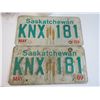 Image 2 : (2) 1989 Sask License Plate - Stainless Steel Cleaner - Soil Heating Cable - Clasps - Grinder Handle