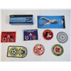 Image 2 : (1) CD - Stapler - Hole Punch - Wooden Car - Patches/Emblems