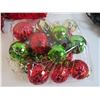 Image 3 : Christmas Ornaments - Net Lights (working) - Faux Poinsettias