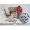 Image 1 : Cement Stained Glass Block - Carpet Cleaing Solution - (2) Bathroom Faucets - Hooks & Door Stops