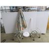 Image 1 : *Deck Umbrella & Base - (2) Rolling Basket Store Displays