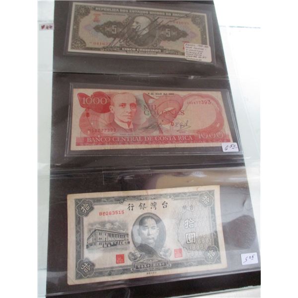 STOCK SHEET OF WORLD COLLECTIBLE BANK NOTES