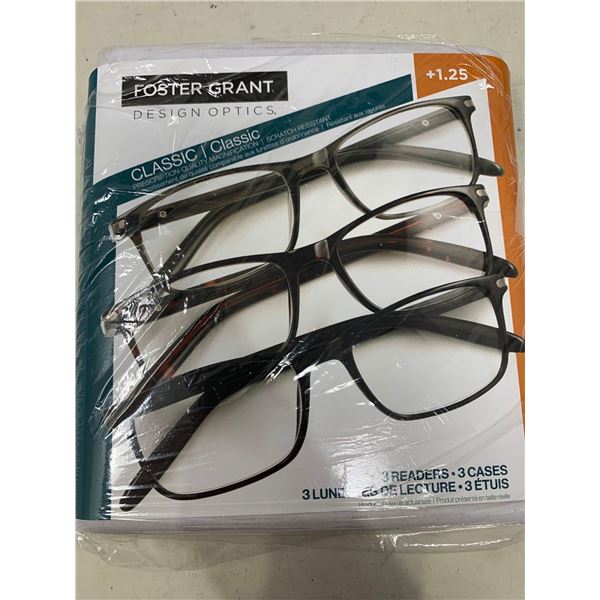 Foster Grant 1.25 3pairs of Readers