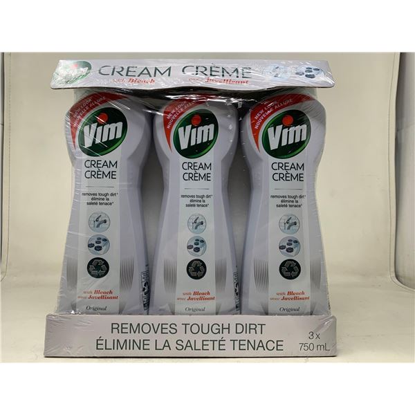 Vim Cream Cleaner with Bleach (3 x 750ml)